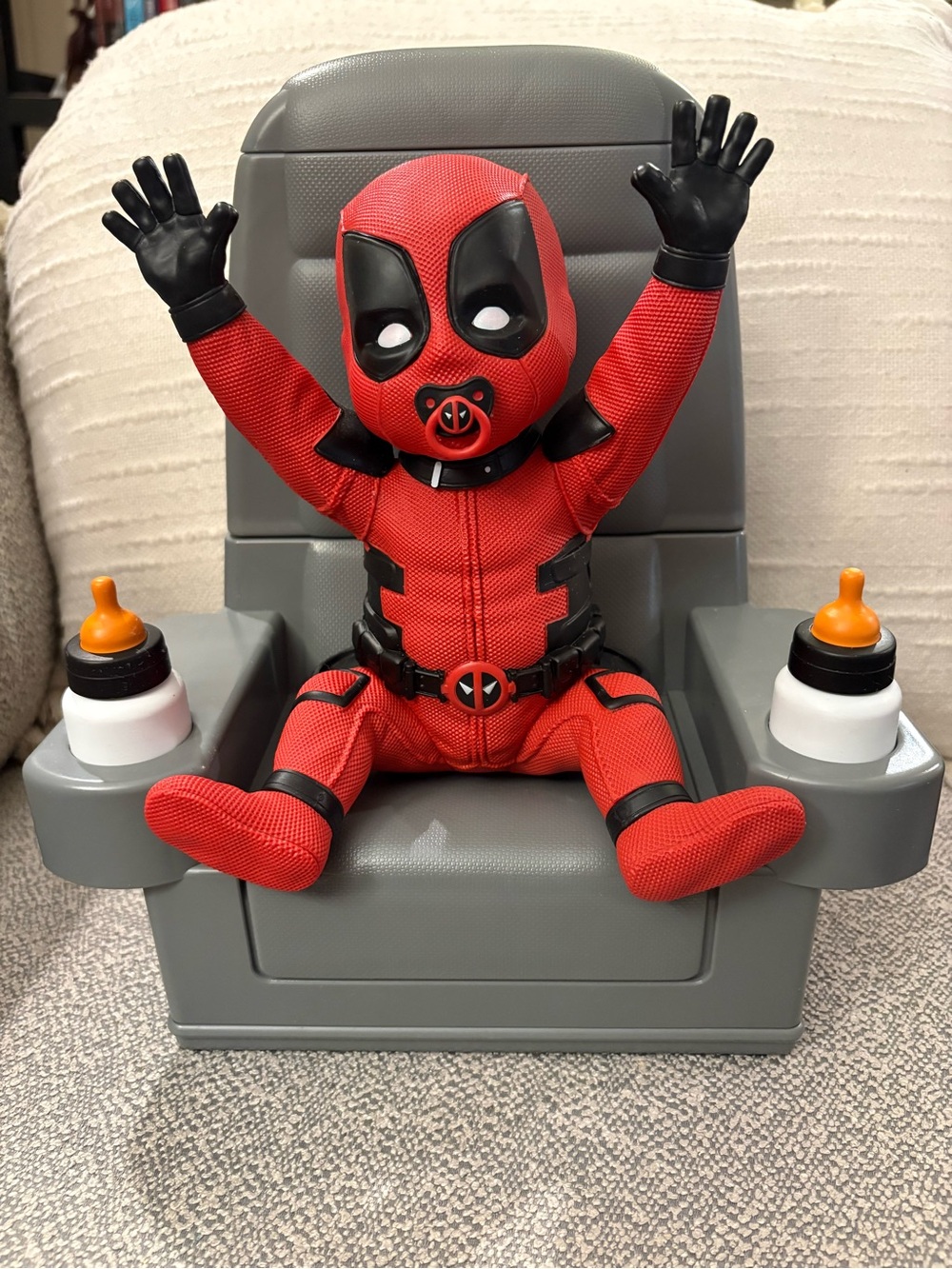 NWOT Baby Deadpool Wolverine Regal  Popcorn Bucket holder. Brand new